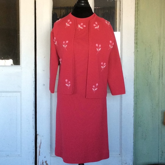 Vintage Fuchsia Two piece dress jacket PERFECT! - Picture 4 of 8